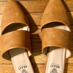 Boutique Cognac Mules 6.5